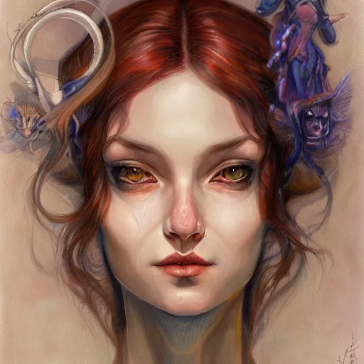 Image similar to a portrait in the style of anna dittmann and donato giancola and charles dulac.