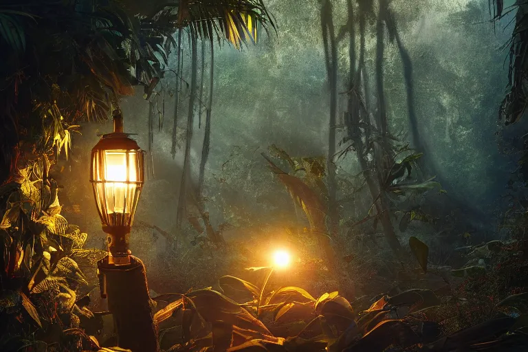 Image similar to Joseph Quinn in the Jungle of Lighting, high detail, high resolution, cinematic lighting, cinematic