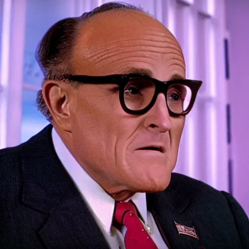 Image similar to film still of rudy giuliani in the new mean girls movie, 4 k