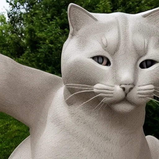 Image similar to a statue of a cats face