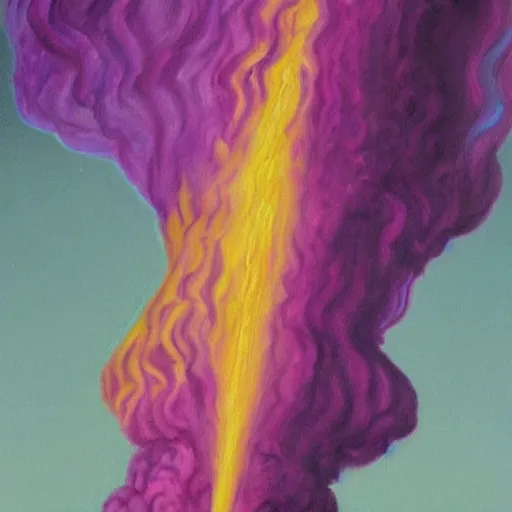 Prompt: a painting of a purple tornado in the style of leonardo da vinci