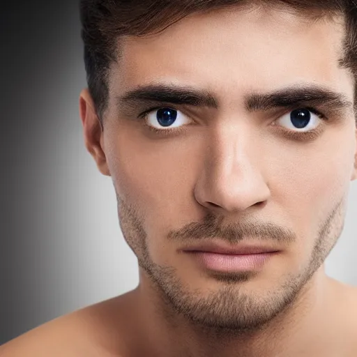 Prompt: a male face