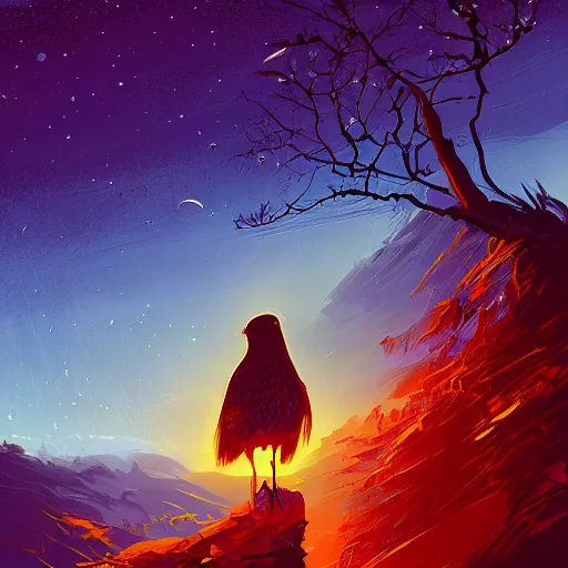 Prompt: a european nightjar, by anato finnstark, by alena aenami, by john harris, by ross tran, by wlop, by andreas rocha