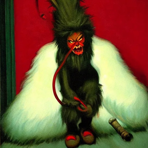 Prompt: krampus by edward hopper