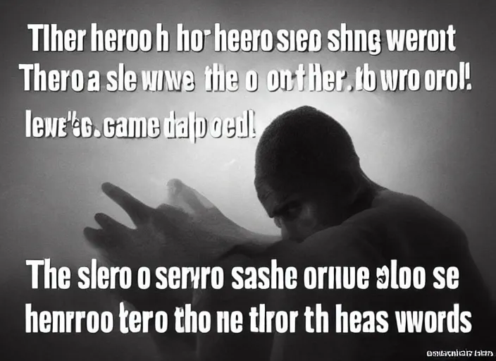 Image similar to the hero has seen something he should not have seen, and now it will not let the hero escape with the hero's eyes