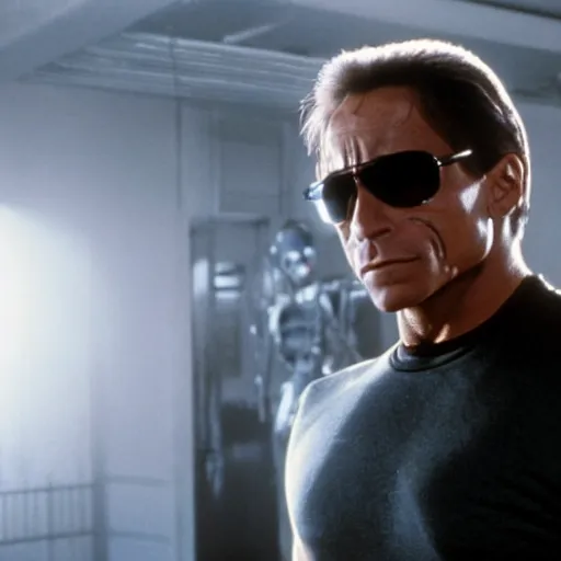 Prompt: tony danza starring as the terminator, movie still, 8 k