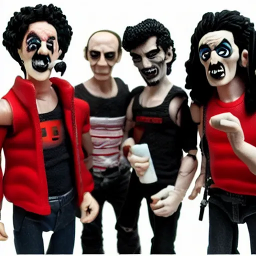 Image similar to misfits band action figures,