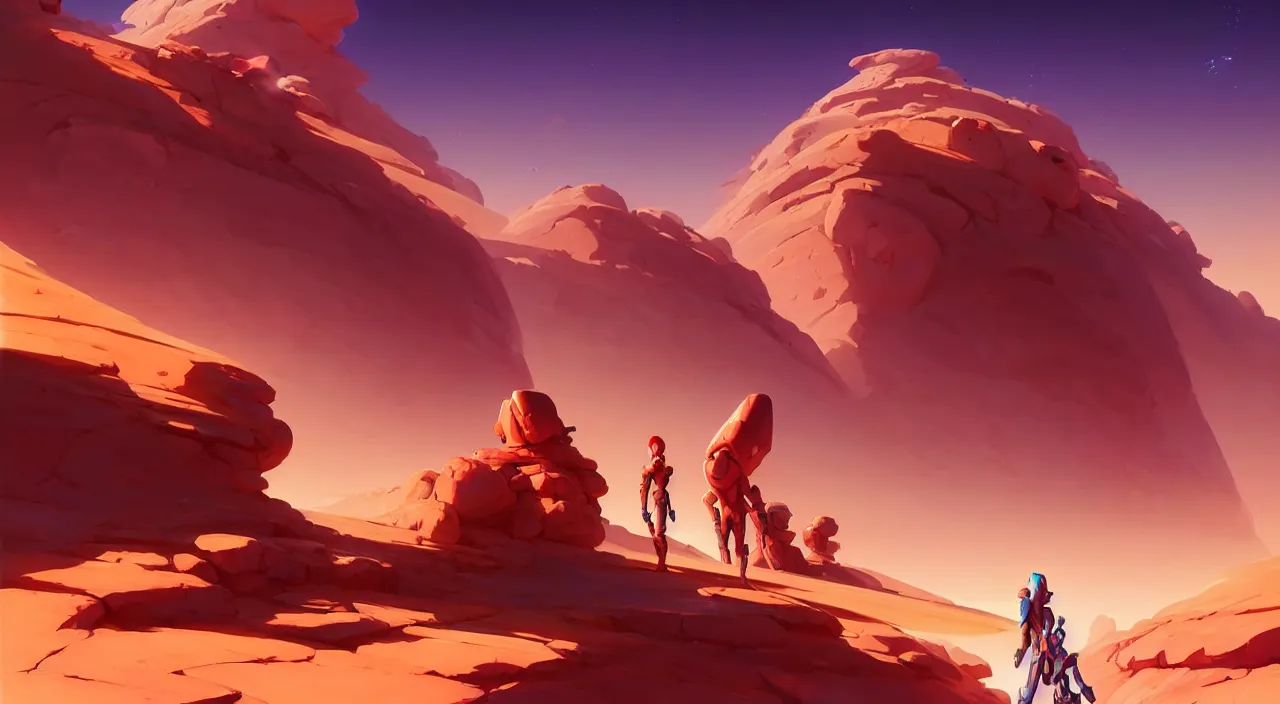 Image similar to base on mars, in marble incrusted of legends heartstone official fanart behance hd by Jesper Ejsing, by RHADS, Makoto Shinkai and Lois van baarle, ilya kuvshinov, rossdraws global illumination