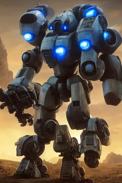 Image similar to mechwarrior 5 : mercenaries mech megaman transformer robot boss tank engine game octane render, 4 k, hd 2 0 2 2 3 d cgi rtx hdr style chrome reflexion glow fanart, global illumination ray tracing hdr fanart arstation by ian pesty by jesper ejsing pixar and disney unreal zbrush central hardmesh