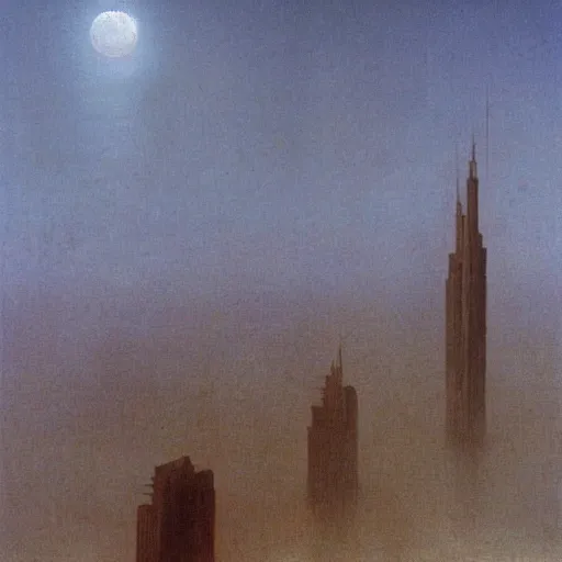 Image similar to gta : dubai, by beksinski