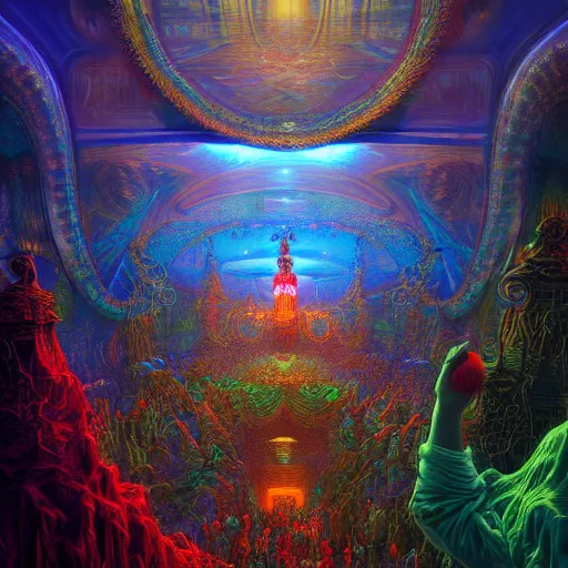 Prompt: Photorealistic Dream Carnival in the style of Michael Whelan and Gustave Dore. Hyperdetailed photorealism, 108 megapixels, amazing depth, glowing rich colors, powerful imagery, psychedelic Overtones, 3D finalrender, 3d shading, cinematic lighting, artstation concept art