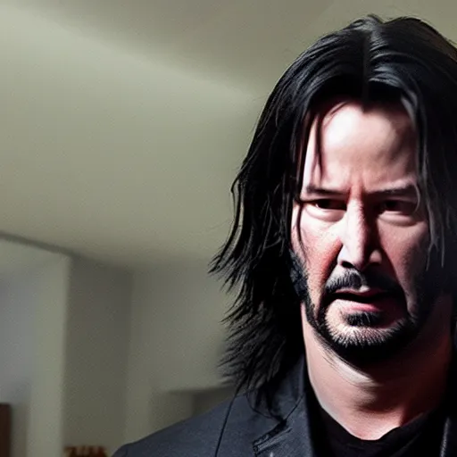 Image similar to keanu reeves as wolverine in emotional movement, attack the enemies