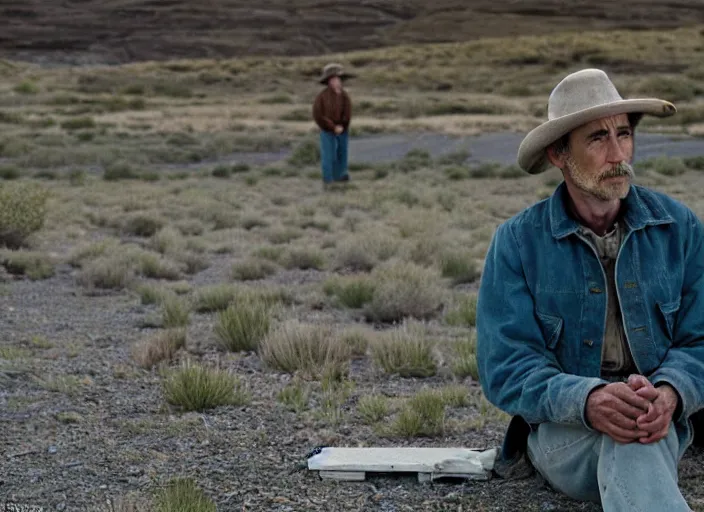 Image similar to First image from Kelly Reichardt's new film Blackadar, starring Mark Rylance as a thrill-seeking alcoholic retiree in a mountain town in 1970s Idaho. Cinematography by Dan Laustsen, shot on Kodak Vision 200T. 8k print.