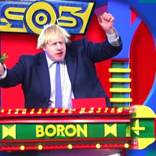 Image similar to boris johnson on the price is right