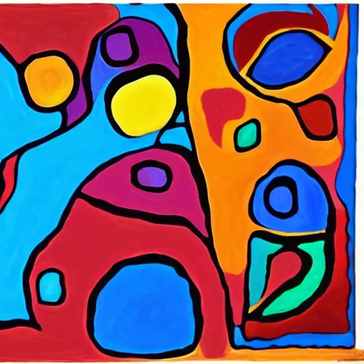 Prompt: artwork inspired by norval morrisseau