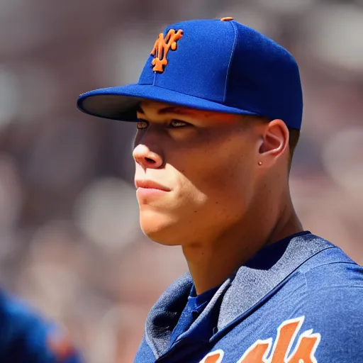 Aaron Judge in a NY Mets Uniform, Stable Diffusion