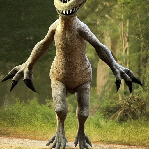 Image similar to bipedal dinosaur person