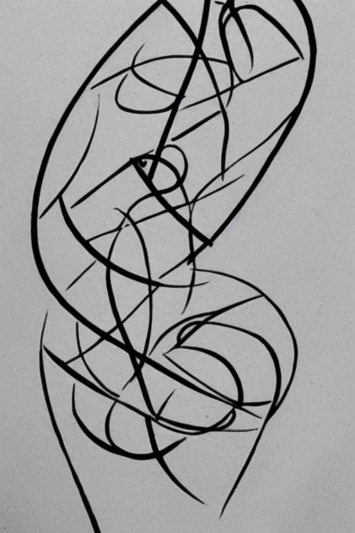 Prompt: a beautiful tattoo design of minimalist flying swallows made with lines and simple shapes, flying into geometric spirals, black ink, abstract logo, line art