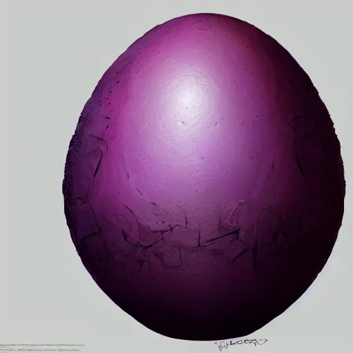 Image similar to purple dragon egg, ancient egg, concept art, hyper details, ruan jia, craig mullins, trending on artstation, hyper detailed, insane details, cgsociety, hypermaximalist, micro details, photorealistic