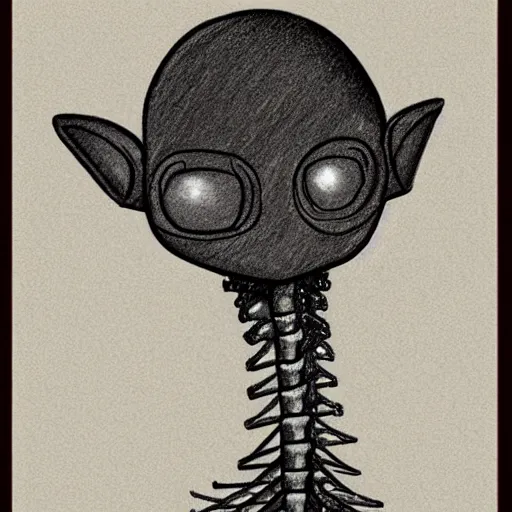 Image similar to sketch of an alien lifeform