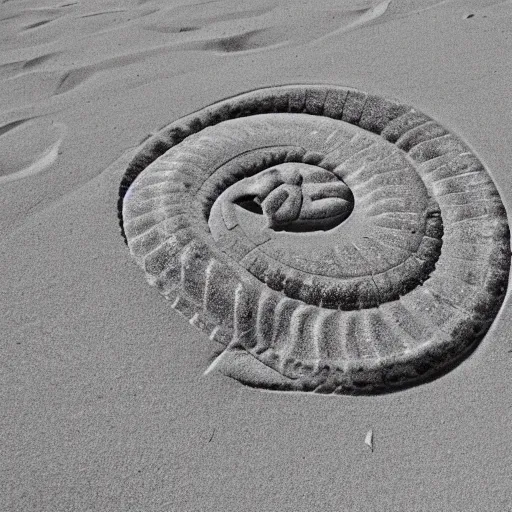 Image similar to the word'python'engraved on a beach sand