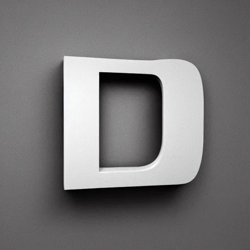 Image similar to 3d render of the letter a, white background