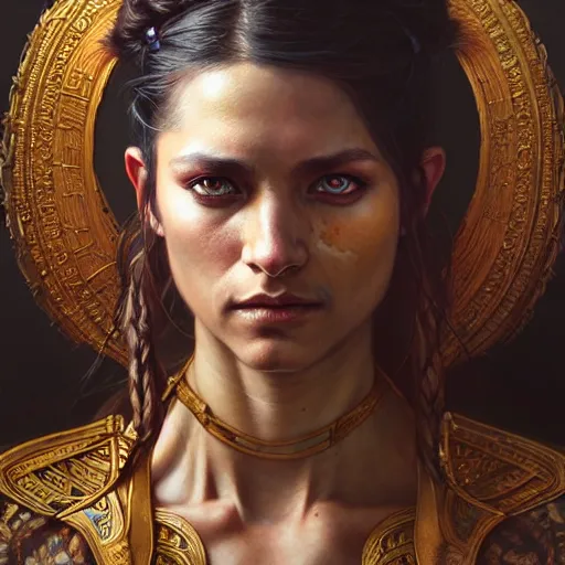 Image similar to portrait painting of a vedalken warrior, ultra realistic, concept art, intricate details, eerie, highly detailed, photorealistic, octane render, 8 k, unreal engine. art by artgerm and greg rutkowski and charlie bowater and magali villeneuve and alphonse mucha