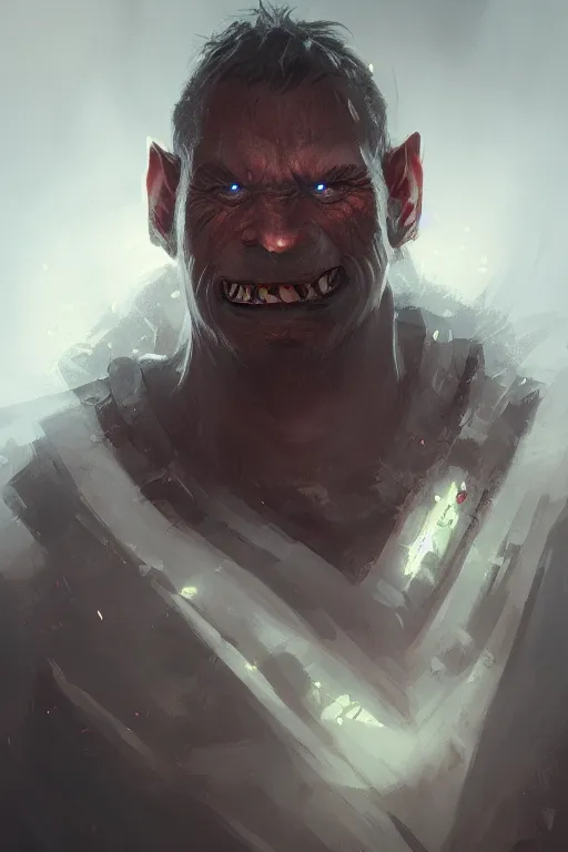 Prompt: an portrait of an orc, by WLOP, trending on ArtStation