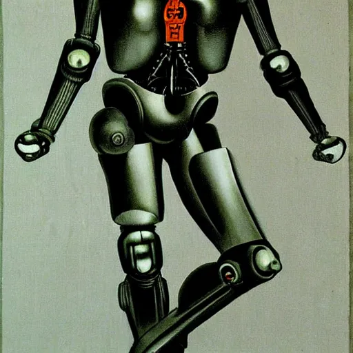 Image similar to a cyborg, by hans baldung