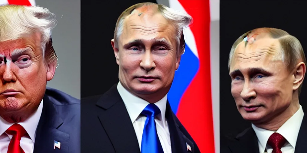 Image similar to sensual, trump, putin