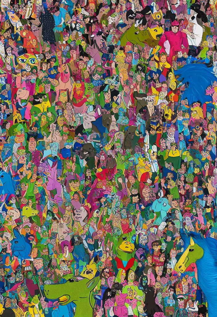 Image similar to portrait of bojack horseman, award winning hyper detailed outsider art