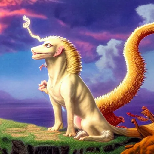 Prompt: falkor the luck dragon