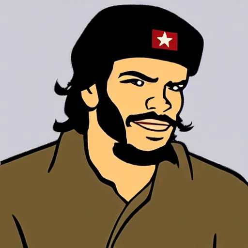 Image similar to che guevara as a pixar character