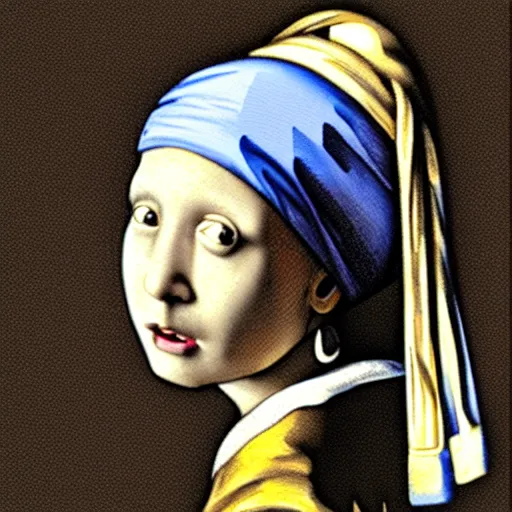 Prompt: “a pencil drawing of an ear with a pearl earring, melancholic”