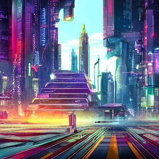 Prompt: city in the year 5 0 0 0, cyberpunk, digital picture, ultra realistic