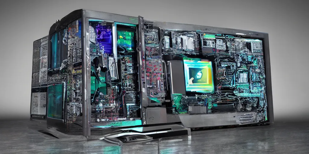 Prompt: A very big Computer em 2010, award winning photo, 4K colored photo