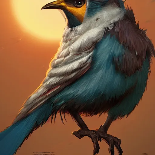 Image similar to the god of birds, artstation