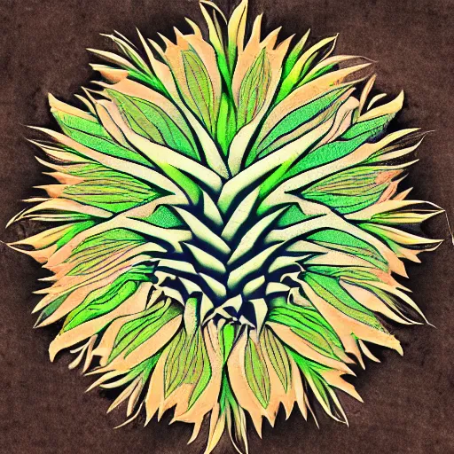 Image similar to fractal pineapple