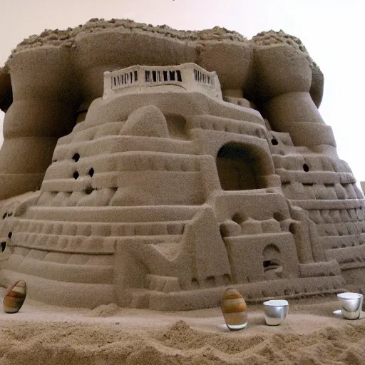 Prompt: the shire as a sandcastle