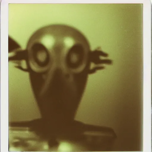 Image similar to vintage polaroid of a nightmarish mutated creature in a science lab, studio lighting, 4 k photo by chris cunningham