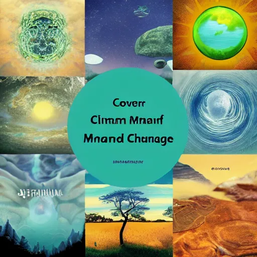 Prompt: Coverart including concepts from quantum mind, climate change, nature, creative interpretation, no text