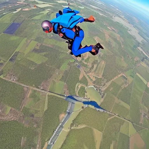 Image similar to first person point of view of skydiving