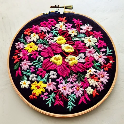 Image similar to floral embroidery