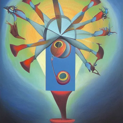 Prompt: the aquarius mind, surrealism, oil on canvas, masterpiece, award - winning