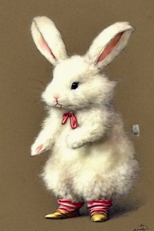 Image similar to adventurer ( ( ( ( ( 1 9 5 0 s retro future fluffy white rabbit. muted colors. ) ) ) ) ) by jean baptiste monge!!!!!!!!!!!!!!!!!!!!!!!!! chrome red