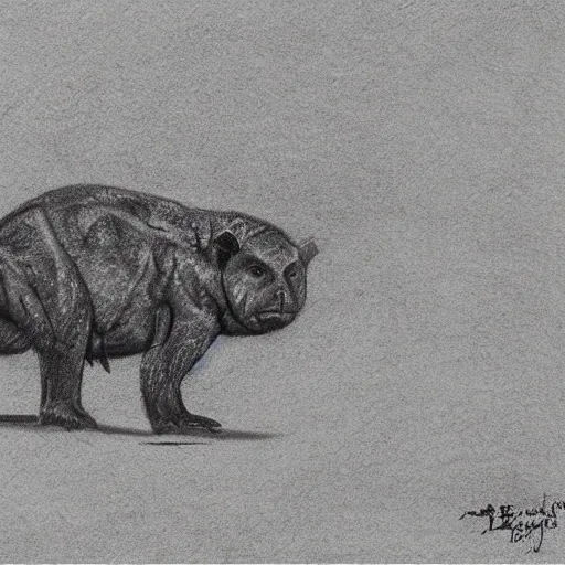 Image similar to petaurus breviceps, wildlife field sketch. petaurus breviceps charcoal field drawing, by john banovich