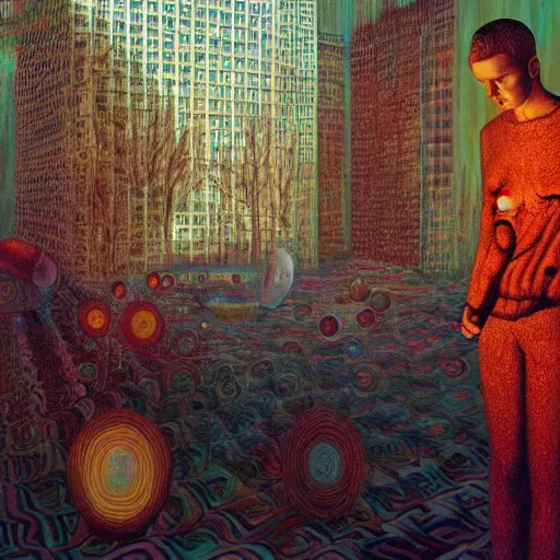Prompt: oh god i don't know i am just tired. masterpiece. accidentally tripping on dmt and acid, psychedelic experience, overwhelming psychosis of self realization and burning awakening, ultra high definition, unreal engine 5, hyperrealism, masterpiece composition, by casey weldon, barclay shaw 8 k photorealistic