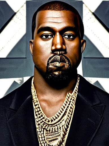 Image similar to official portrait of president kanye west, photograph