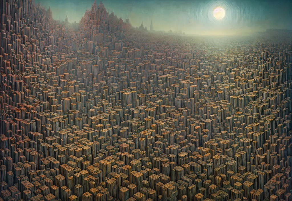 Prompt: hyper detailed 3d render like a Oil painting - a slow descent into madness, by Jacek Yerka, Mariusz Lewandowski, Houdini algorithmic generative render, Abstract brush strokes, Masterpiece, Edward Hopper and James Gilleard, Zdzislaw Beksinski, Mark Ryden, Wolfgang Lettl, hints of Yayoi Kasuma, octane render, 8k