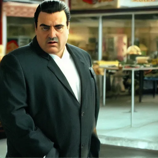 Image similar to mario in an episode of the sopranos ( 1 9 9 9 ), 4 k, cinematic, hbo, screencap, realistic, the sopranos, film footage